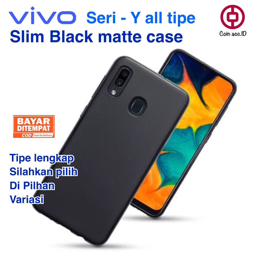 black matte case VIVO SERI Y all tipe PRESISI