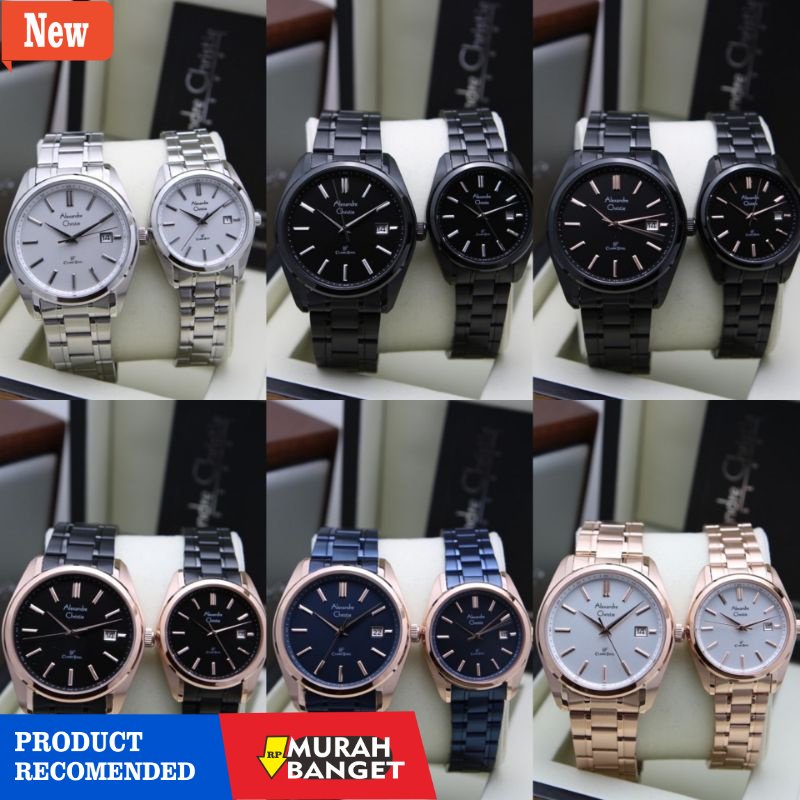 Jam tangan couple terbaik- Jam tangan Couple Alexandre Christie Ac 8660 Original