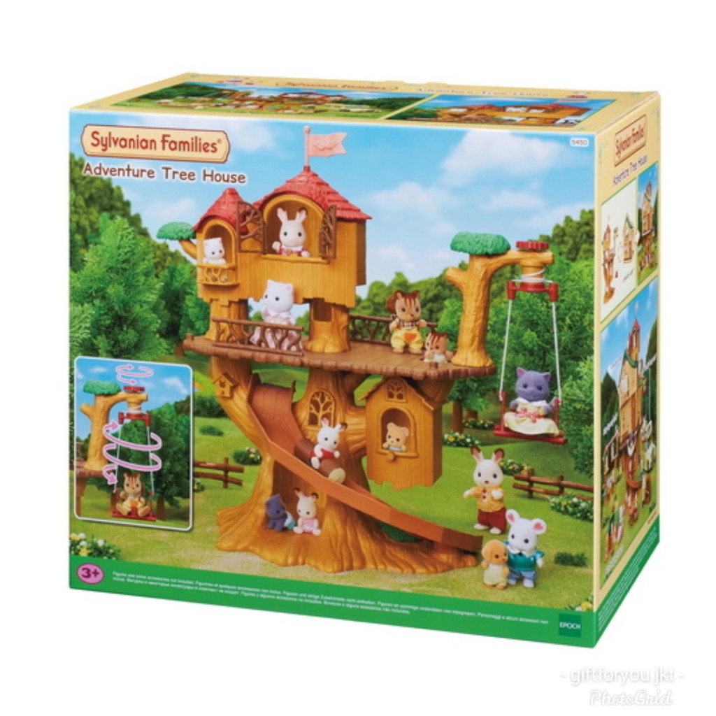 Sylvanian Families Adventure Tree House 5450 Mainan Anak Mini Figure Kid Rumah Pohon Playset