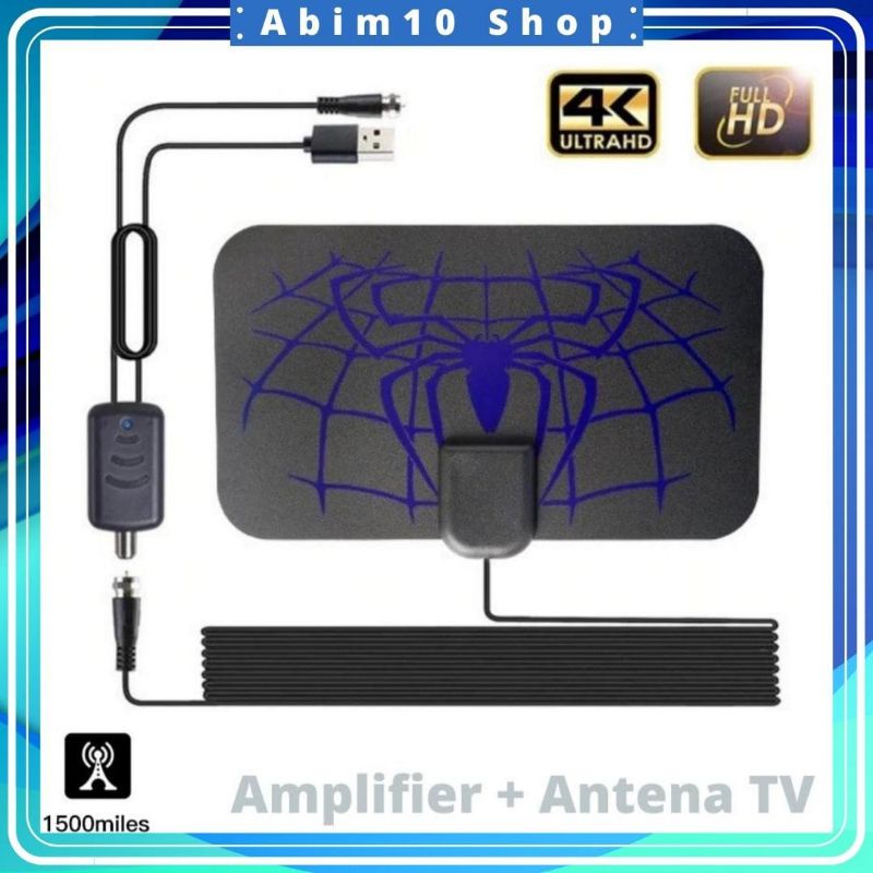 Antena TV Indoor Digital dan Amplifier Booster LED LCD SMART ANDROID Tabung Universal Dalam Ruangan