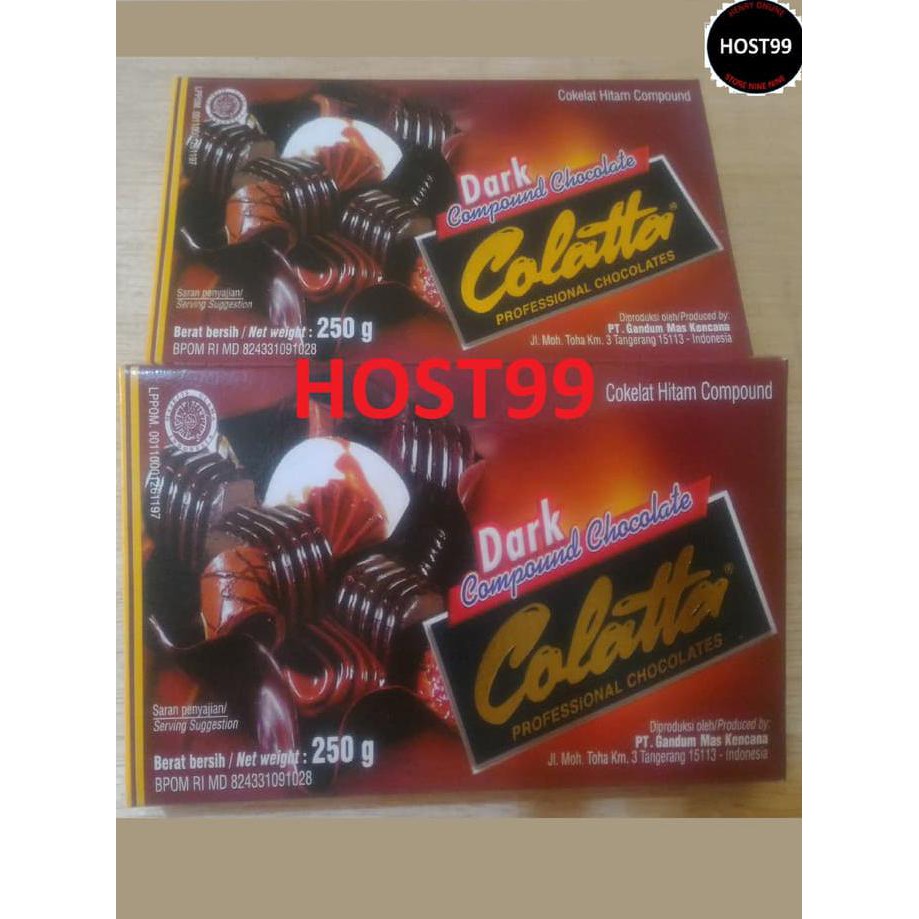 

31.87-Kue- Coklat Batang Compound Chocolate Colatta 250Gr - Dark -Terlengkap-Termurah-Dijamin.