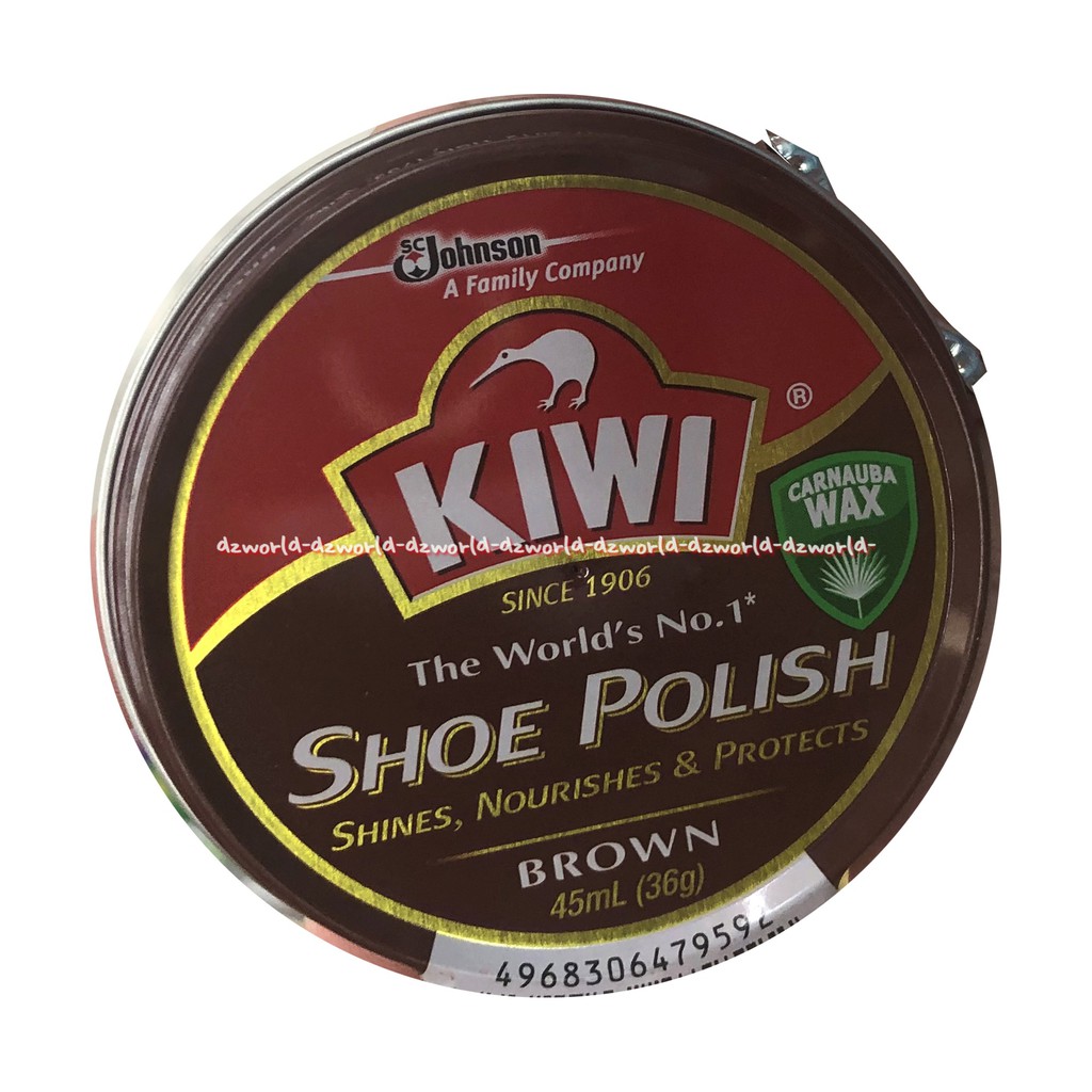 Kiwi Shoe Polish Black Brown 45ml Semir Sepatu Kulit Klasik Hitam Coklat