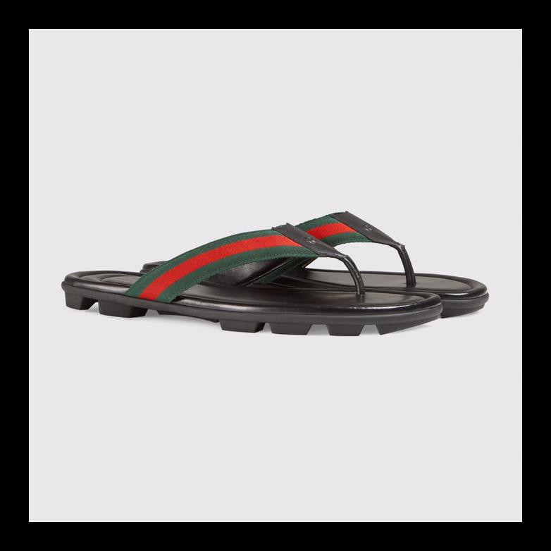 gucci slides black green and red