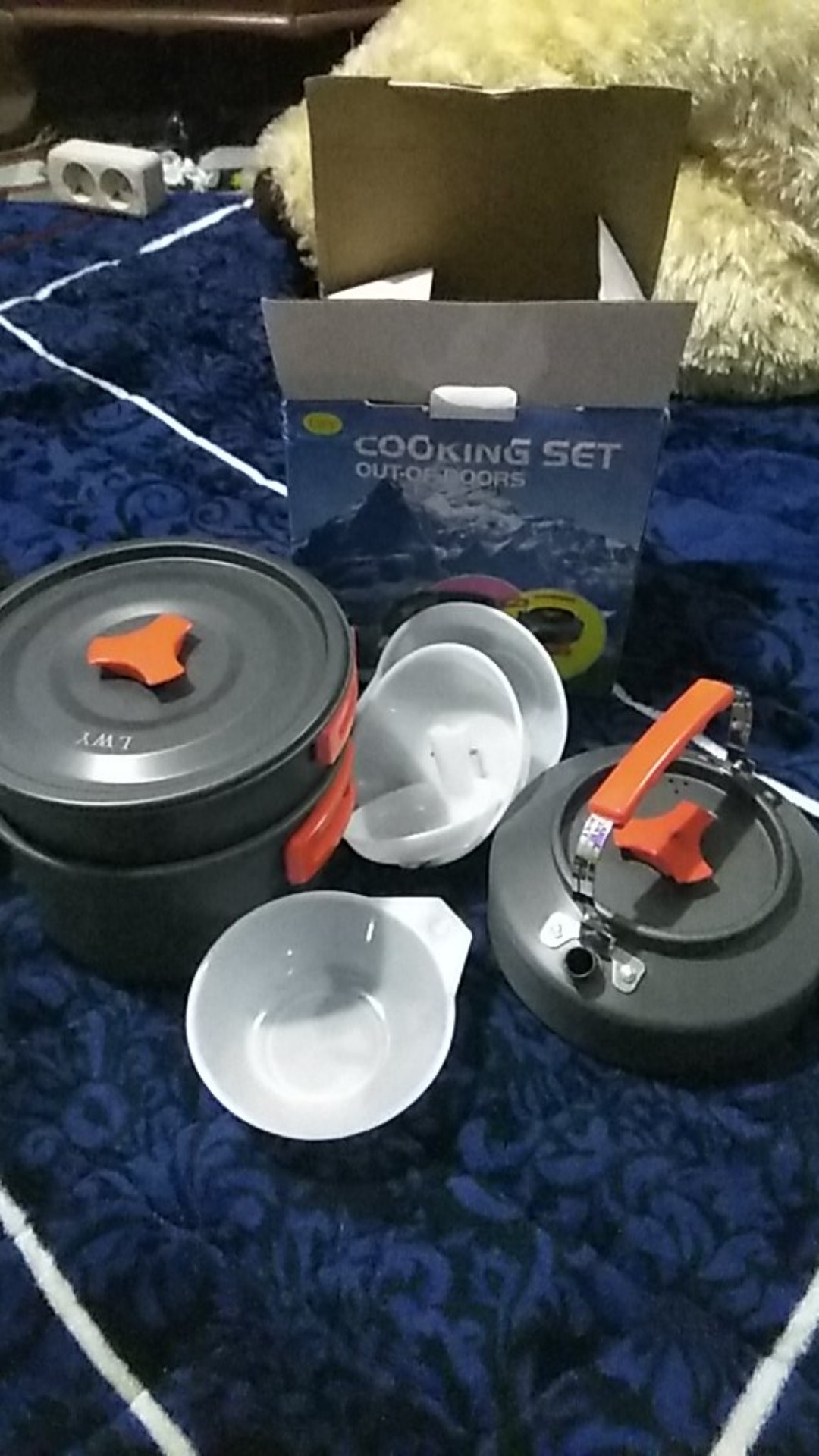 [bisa Cod] Alat Masak Camping Full Set - Cooking Set Ds 308 Sudah Ada Teko Air - Nesting Traveling