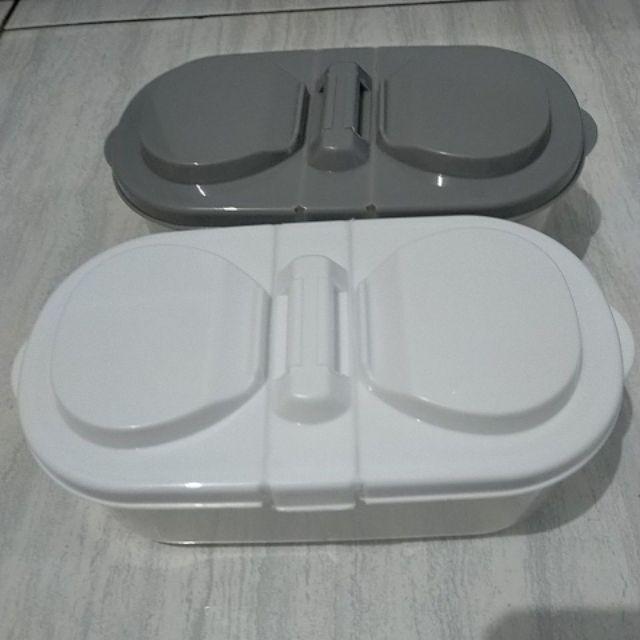 Kotak Wadah Dengan Penutup Untuk Organizer / Tempat Penyimpanan Makanan / Buah-buahan / Sayuran