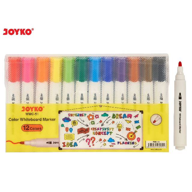 Spidol Whiteboard Warna/Color Whiteboard Marker Joyko WMC-51