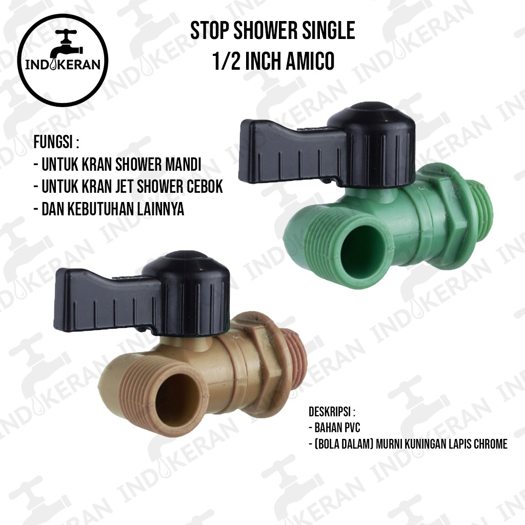 AMICO - Stop Kran Shower Single - 1/2 Inch - High Quality