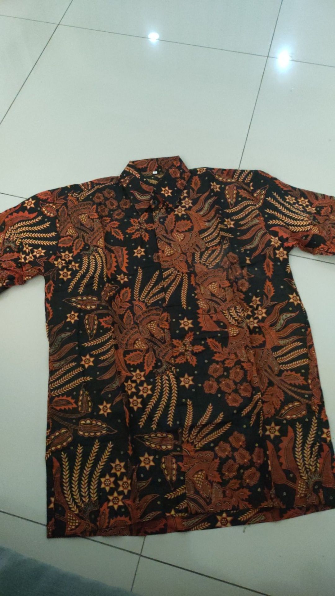 Kemeja Batik Pria Lengan Panjang Manggar Sogan