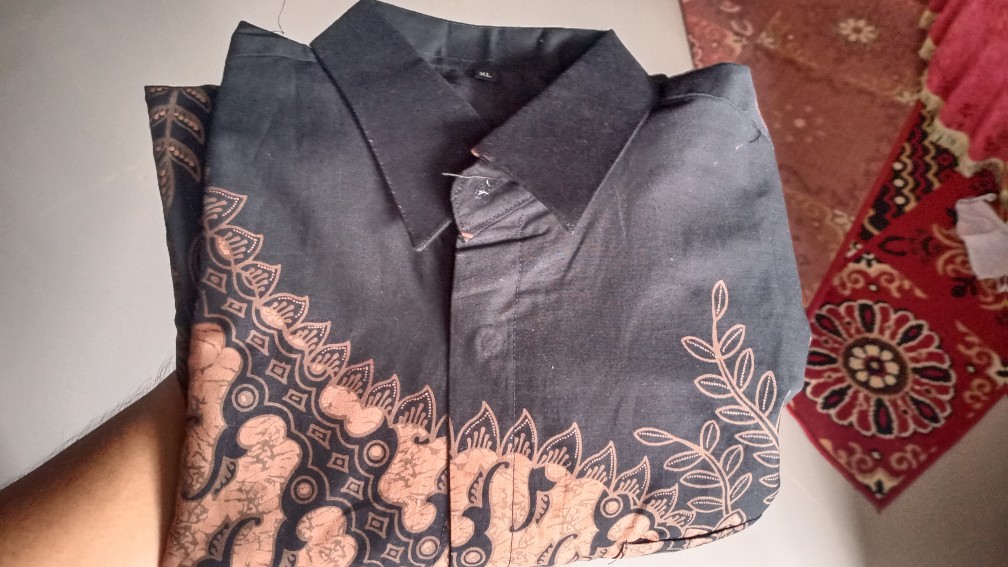 Premium Batik Pria Prabu Hitam Laseman Lapis Furing Asli Solo
