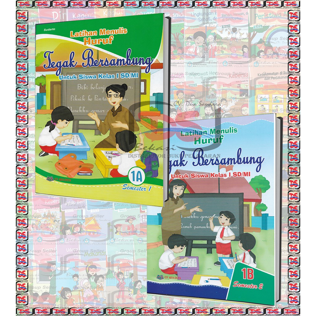 Buku Kelas 1 SD Latihan Menulis Huruf Tegak Bersambung