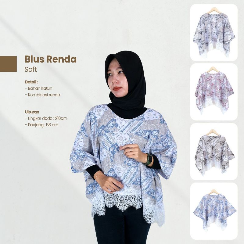 Blus Batik Kelelawar renda