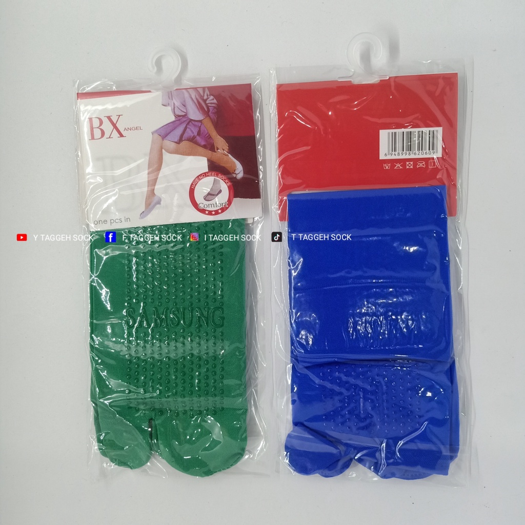 KAOS KAKI JEMPOL STOCKING SAMSUNG ANTI SLIP 3/4 POLOS WARNA/KAOS KAKI WANITA