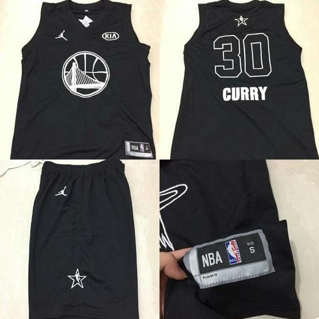 Jersey Basket Stelan All Star Curry 2018 Hitam Terlaris