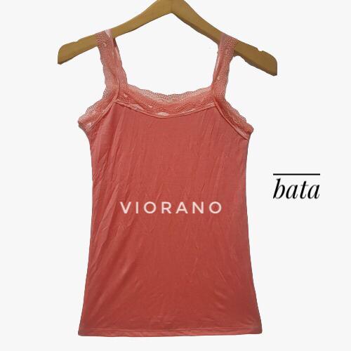 Termurah Tanktop Renda Wanita Harga Murah All Size Tengtop Cewek Camisol Tali Renda Tentop Dalaman-Bata Standar