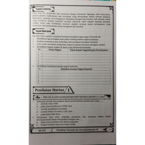 LKS Pendidikan Pancasila Dan kewarganegaraan PPKN SMA / SMK KELAS 12 Semester 2 l mentari-4
