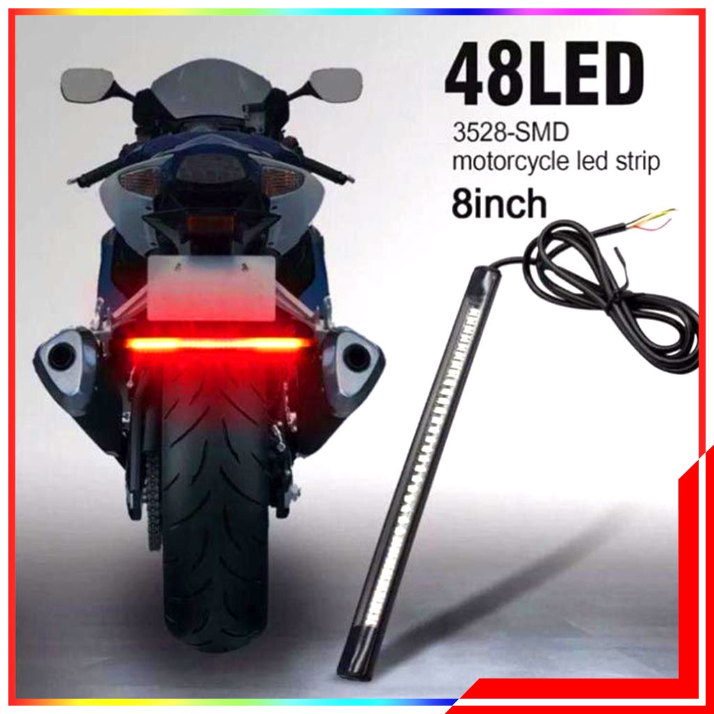 Lampu LED Strip Indikator Rem dan Sein Sepeda Motor Mobil Flexible - LED Bar Sign and Brake Assist Lamp Motorcycles