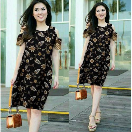 DRESS BATIK WANITA DEWASA SIZE XL [RENATA FASHION XAE]  DRESS WANITA MODEL SABRINA MODERN BAJU BATIK
