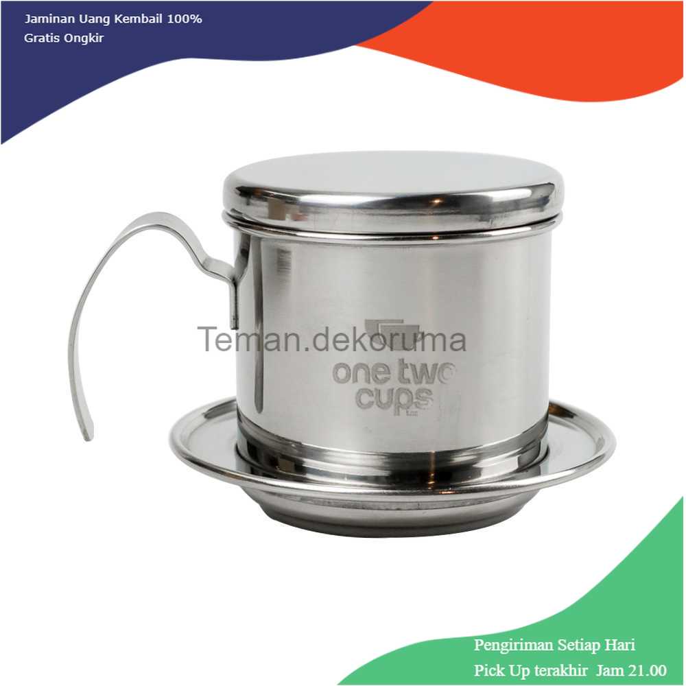 TD-AI04 One Two Cups Filter Saring Kopi Vietnamese Coffee Pot Stainless - LC2