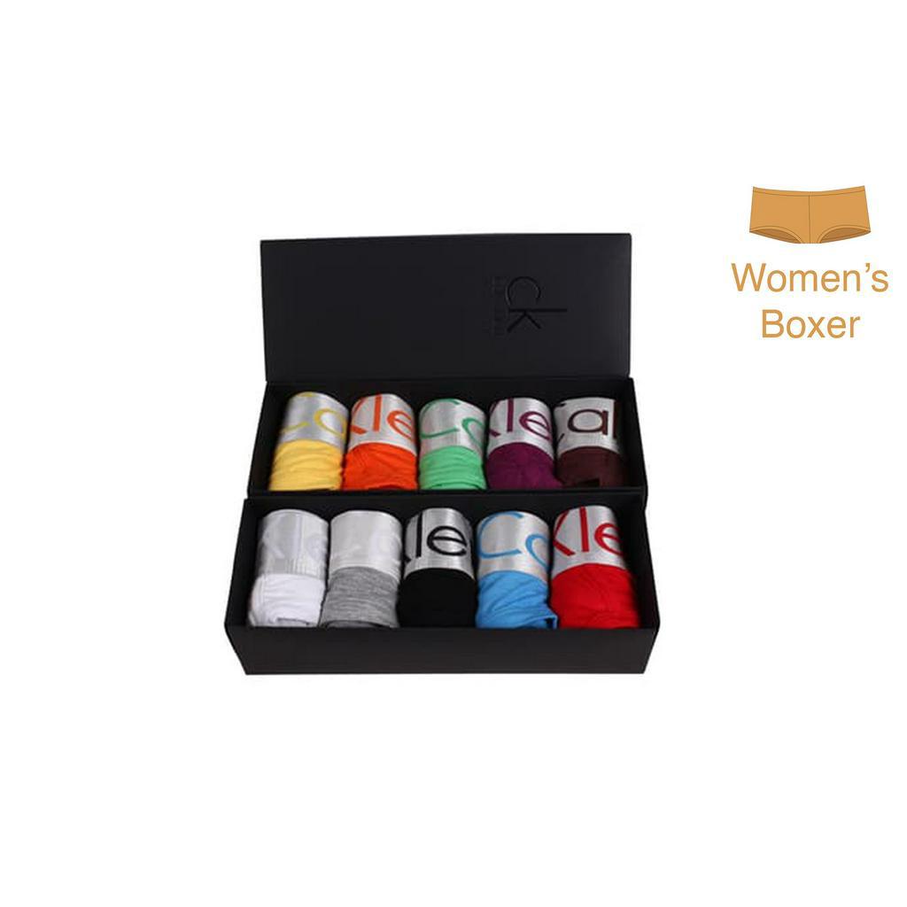 Calvin Klein Microfiber 10-Pack Celana Dalam Boxer Wanita - Multi Colour