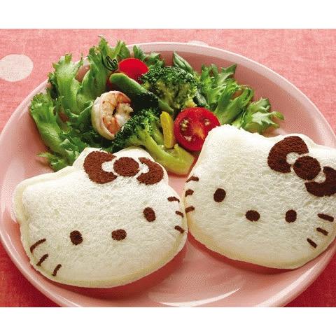 Cetakan Roti Bentuk Kucing Kitty Cetakan Nasi Bekal Anak Kartun- Cetakan Bento - Sandwicht Mold HK