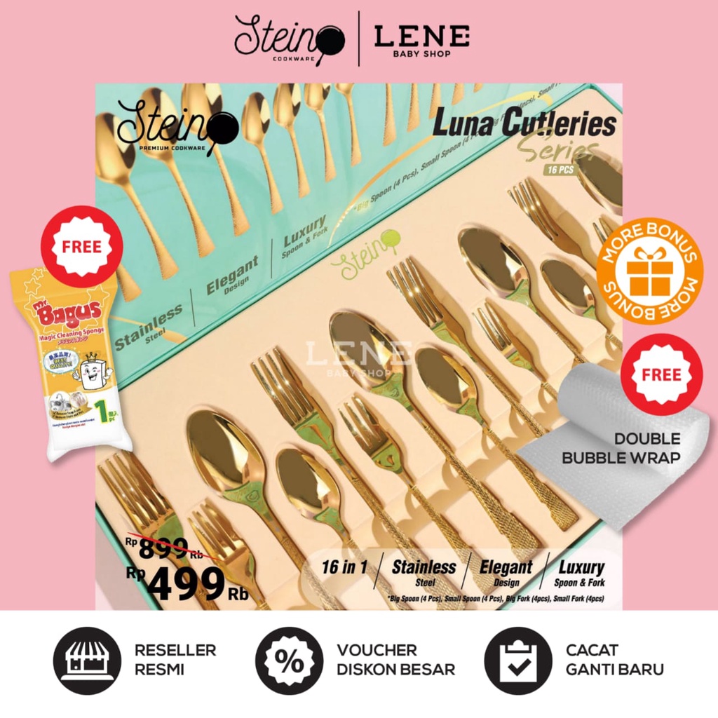 Steincookware Stein Luna Cutleries Series (Stainless Steel) - 16 Pcs