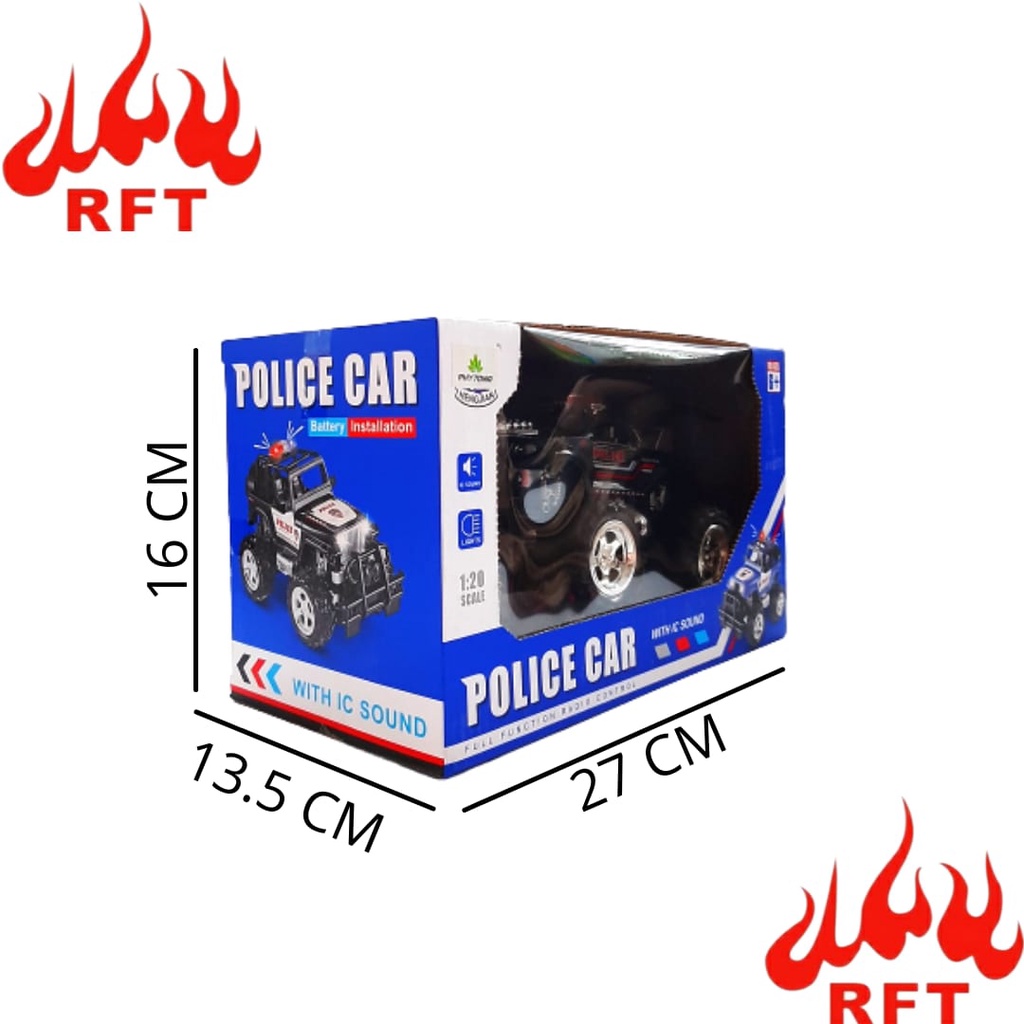 HENGJIAN MAINAN ANAK RC MOBIL BIGFOOT SUV REMOTE TEMBAK SKALA 1:24 POLICE CAR SERIES SUARA SIRENE