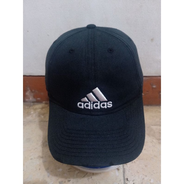 Topi Adidas original balok putih second bekas