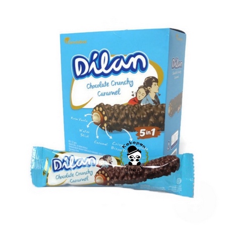 

Dilan Chocolate Crunchy Caramel Box isi 12 pcs | Wafer Roll