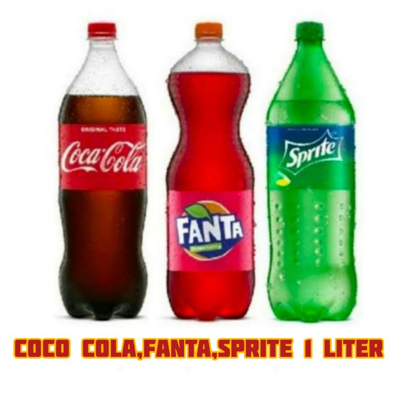 

Minuman Coca Coca Fanta Sprite 1 Liter Soda Gembira Drink