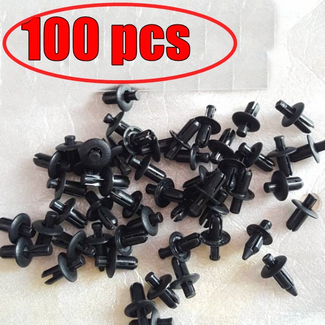 100 pcs Baut-Baud Kancing-Klip Body Plastik Rivet Tumpul Bentuk Original- / Baut flip Motor universal