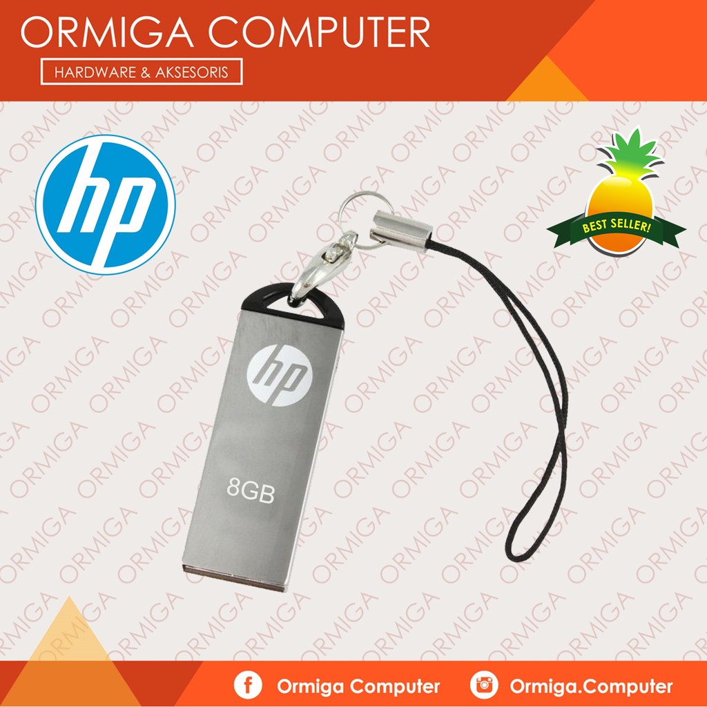 FLASHDISK HP 8 - 16 - 32 GB METAL V220W ORIGINAL
