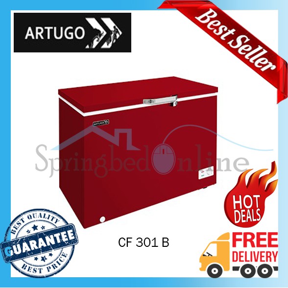 Chest Freezer Small 300 Liter ARTUGO Red - CF 301 B