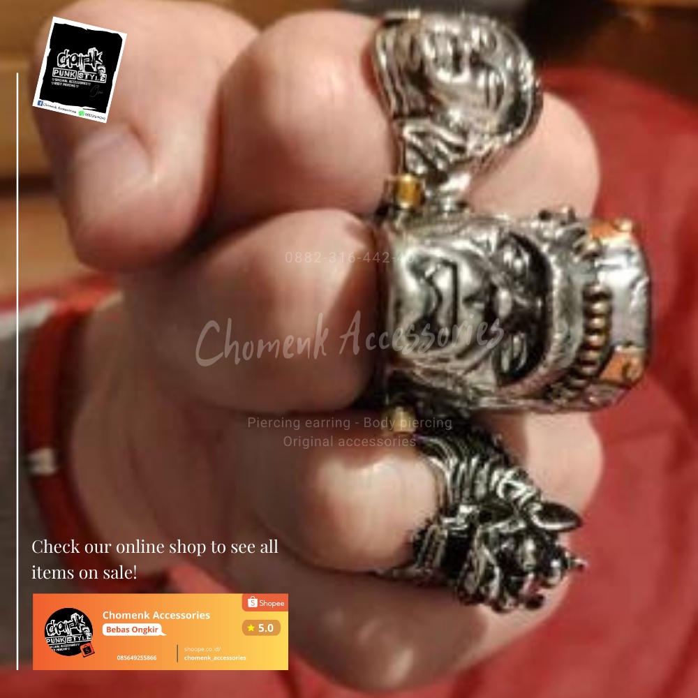 CINCIN TENGKORAK CINCIN TITANIUM RINGSKKULL SKULLRING TITANIUM.