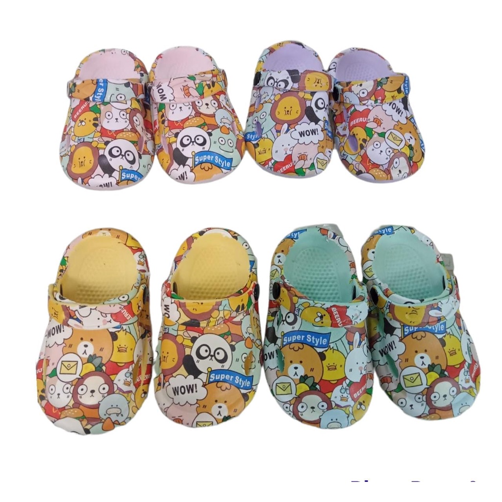 PanPan Sepatu Sandal Motif / Sandal Anak Laki-Laki &amp; Perempuan / Sandal Bayi Motif Lucu / Sandal Rumah