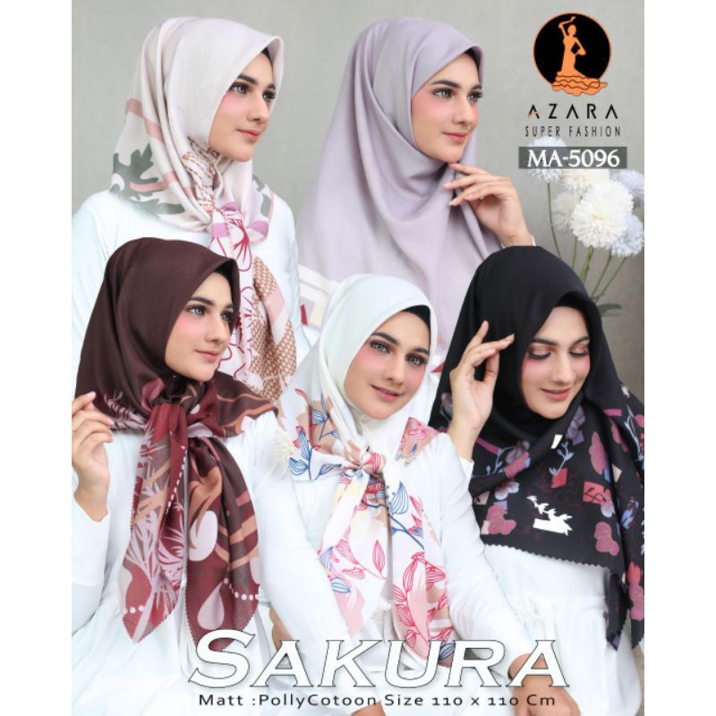 HIJAB SEGIEMPAT MOTIF LASER CUT / AZARA SEGI EMPAT MOTIF