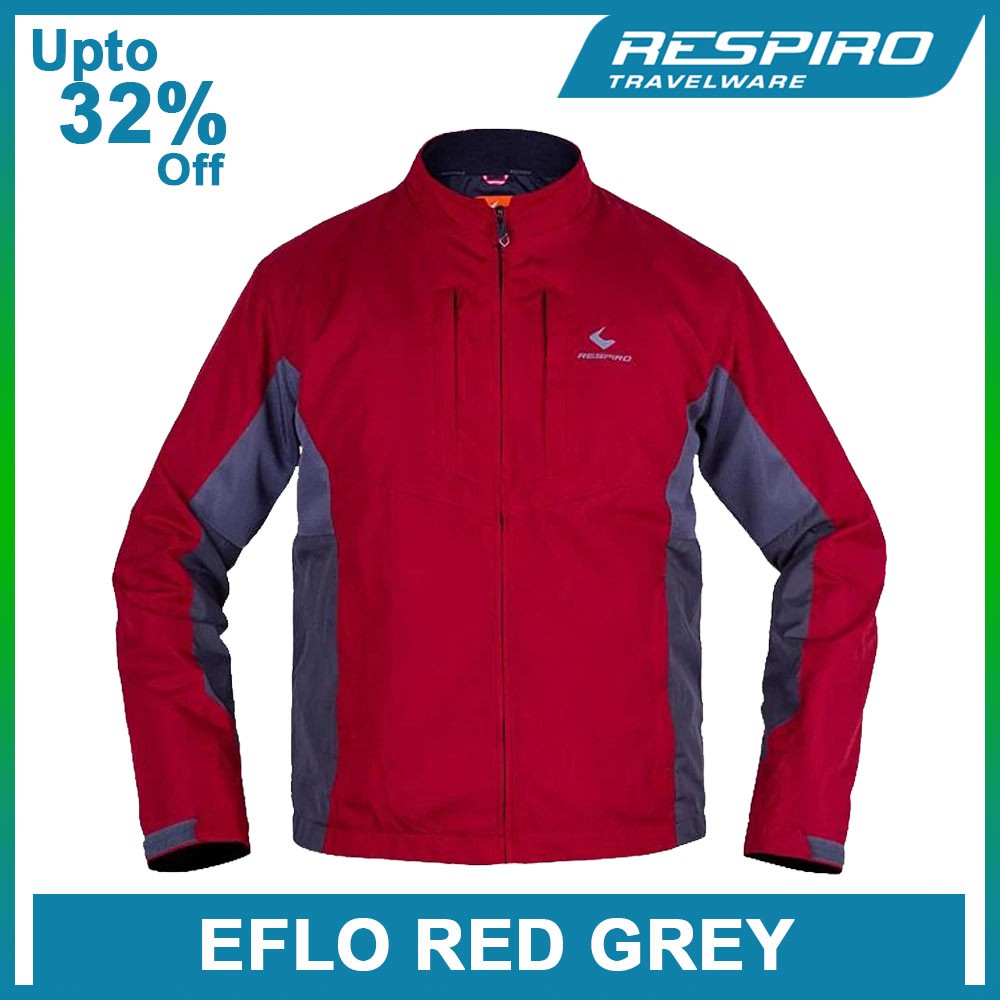 JAKET DISKON/PROMO MOTOR RESPIRO TRAVELRIDE EFLO R1 RED GREY