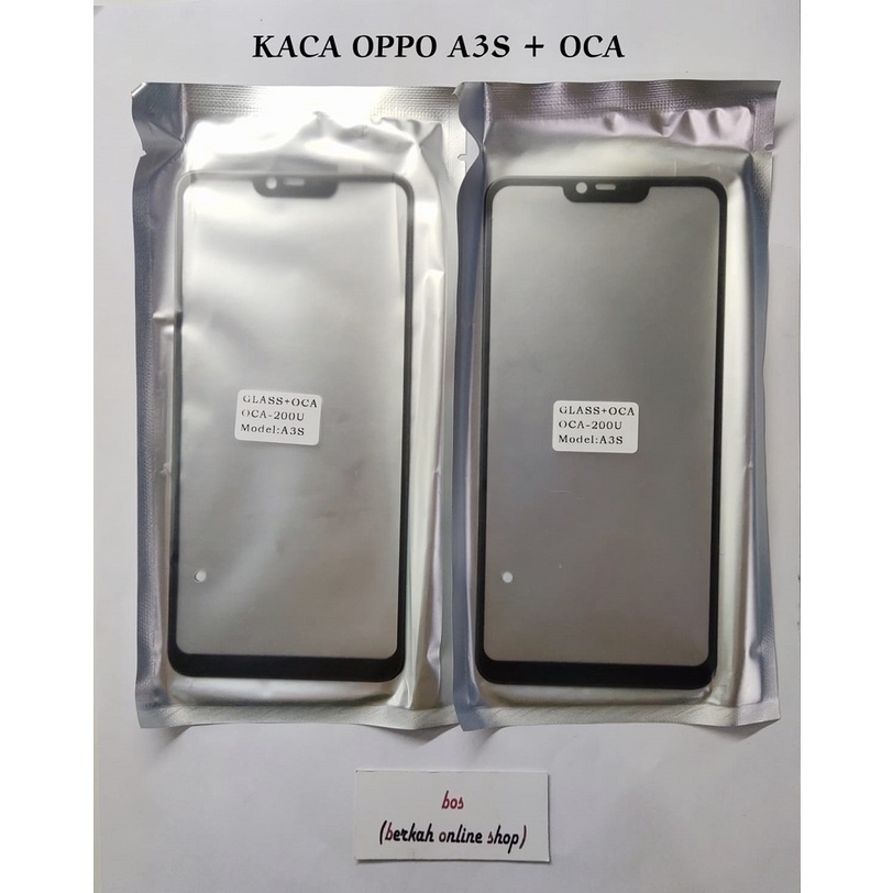 KACA LCD / KACA TOUCHSREEN OPPO A3S ORIGINAL + LEM OCA (BUKAN TEMPERED GLASS)