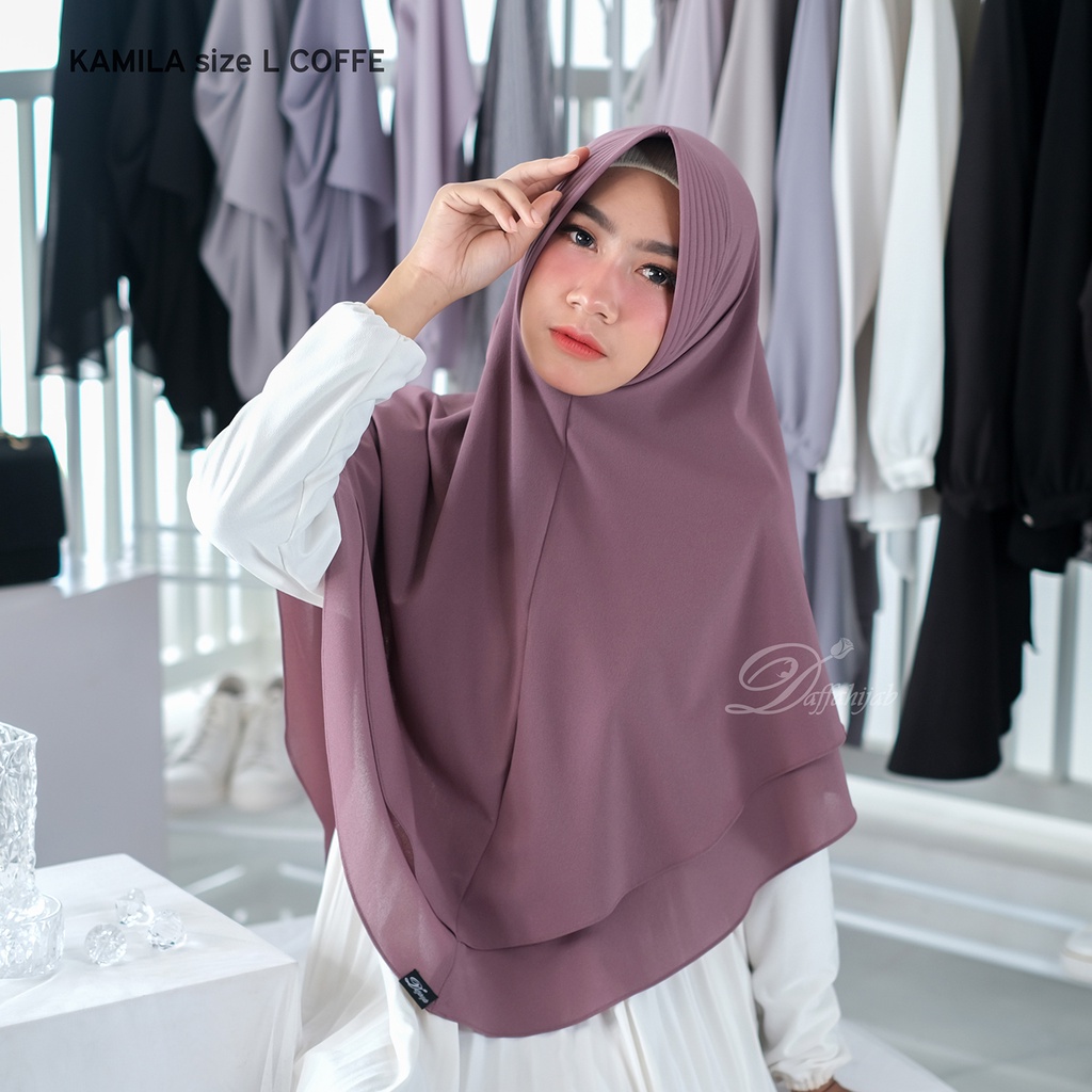 Khimar Kamila by daffahijab (khimar tumpuk 2) I Jilbab instan I jilbab 2 layer || GRADE B