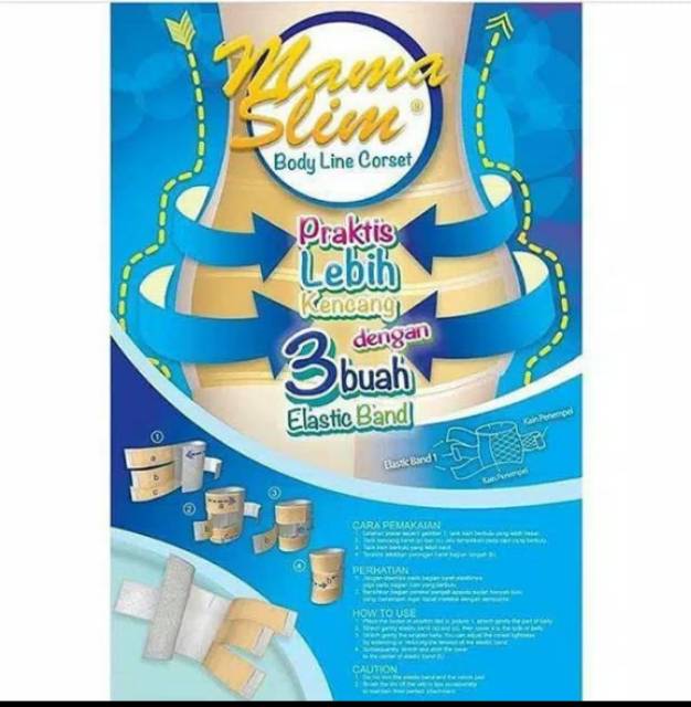 Korset gurita ibu perekat Mamaslim biru