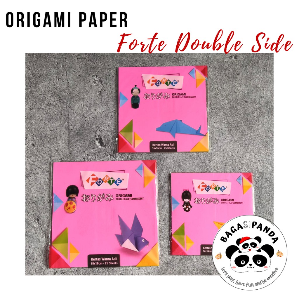 

Kertas Origami Double Sided / Kertas lipat dua sisi berwarna