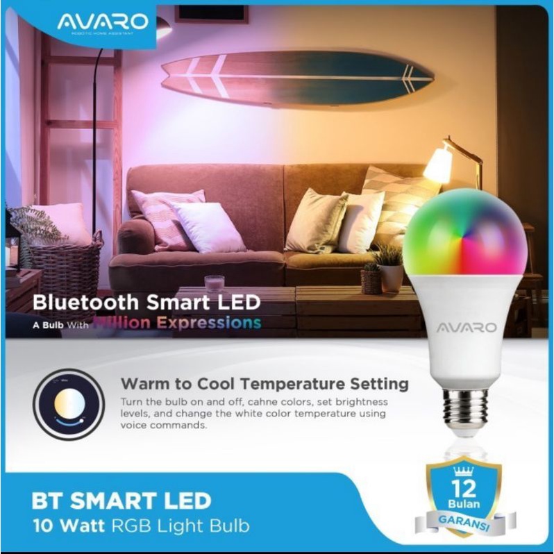 AVARO SMART BULD LED 10Watt BLUETOOTH Lampu LED