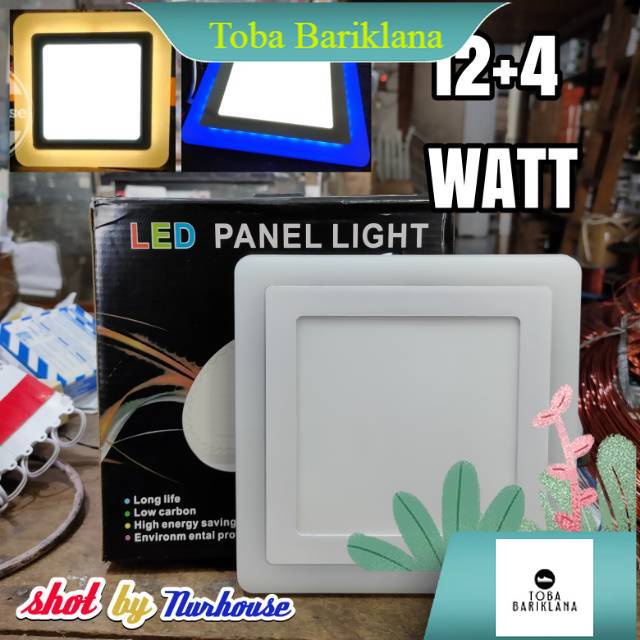 downlight led 2 warna led panel light 2 warna 16 watt kotak inbow lampu plafon