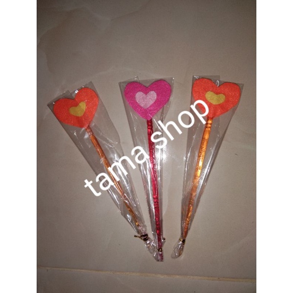 

Tuding ngaji, kalam, qalam, alat penunjuk buku, jilid flanel / karakter love