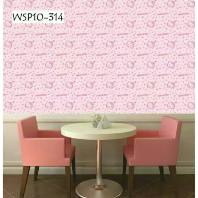 Wallpaper sticker Hello Kitty Kepala 10 Meter