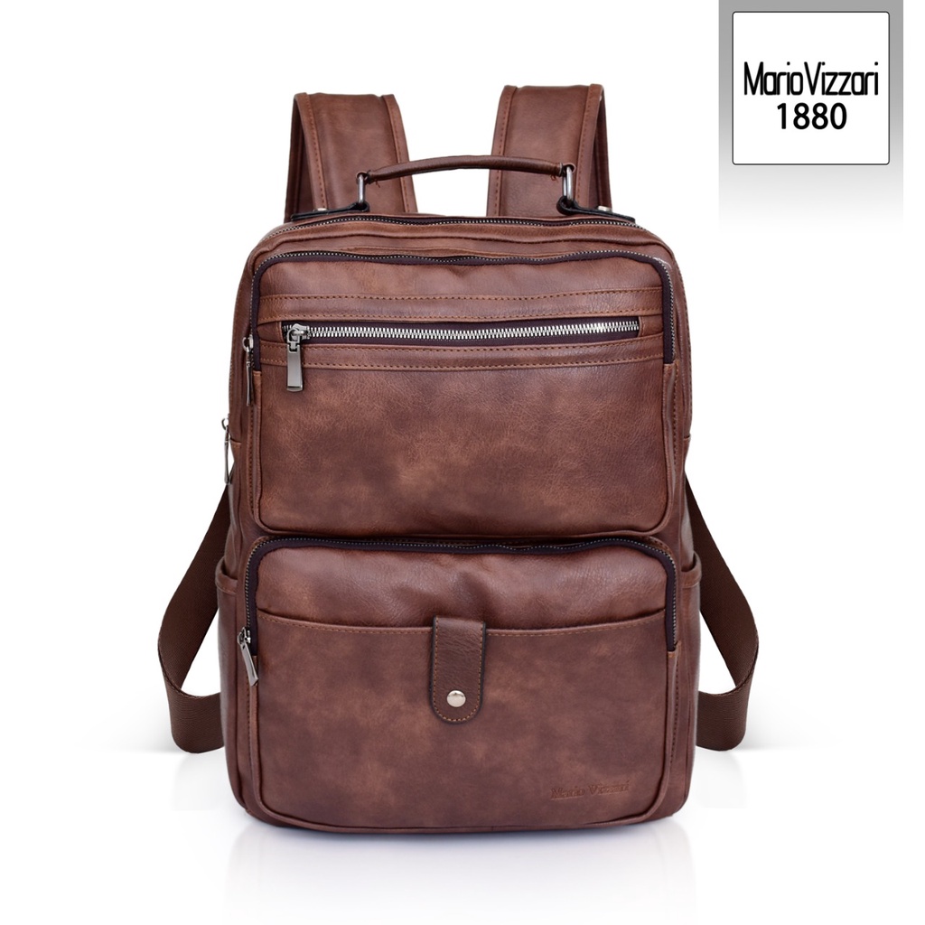 Tas Ransel Pria Kulit Mario Vizzari Caster (1880) - Laptop