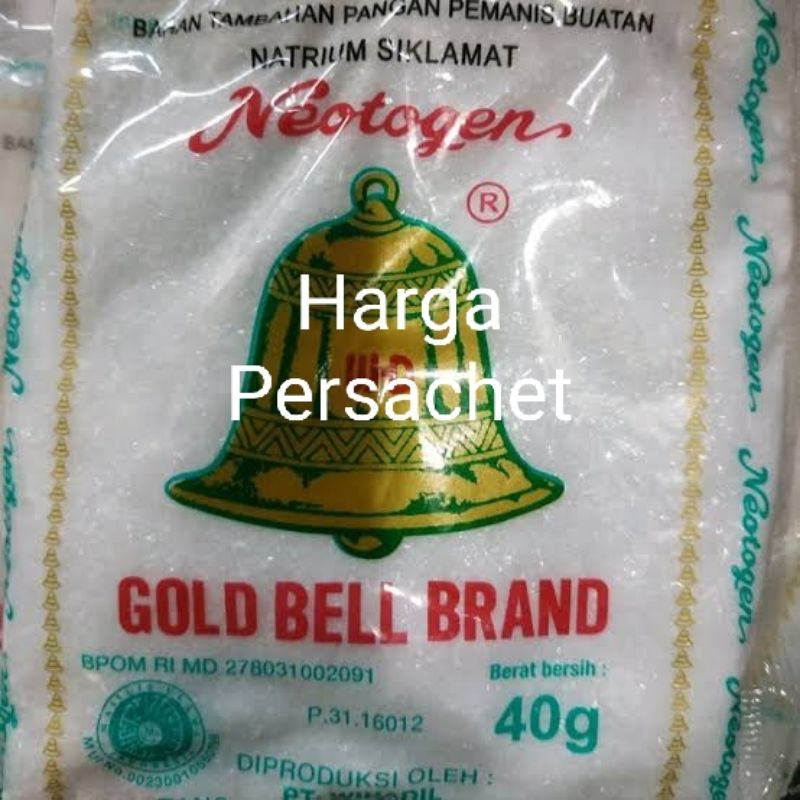 Pemanis Buatan Neotogen Lonceng 1 Sachet