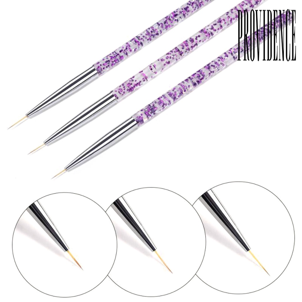 Providence 3Pcs / Set Pen Dotting / Ukir Kuku Ultra Ringan Multifungsi Untuk Nail Art / Manicure DIY