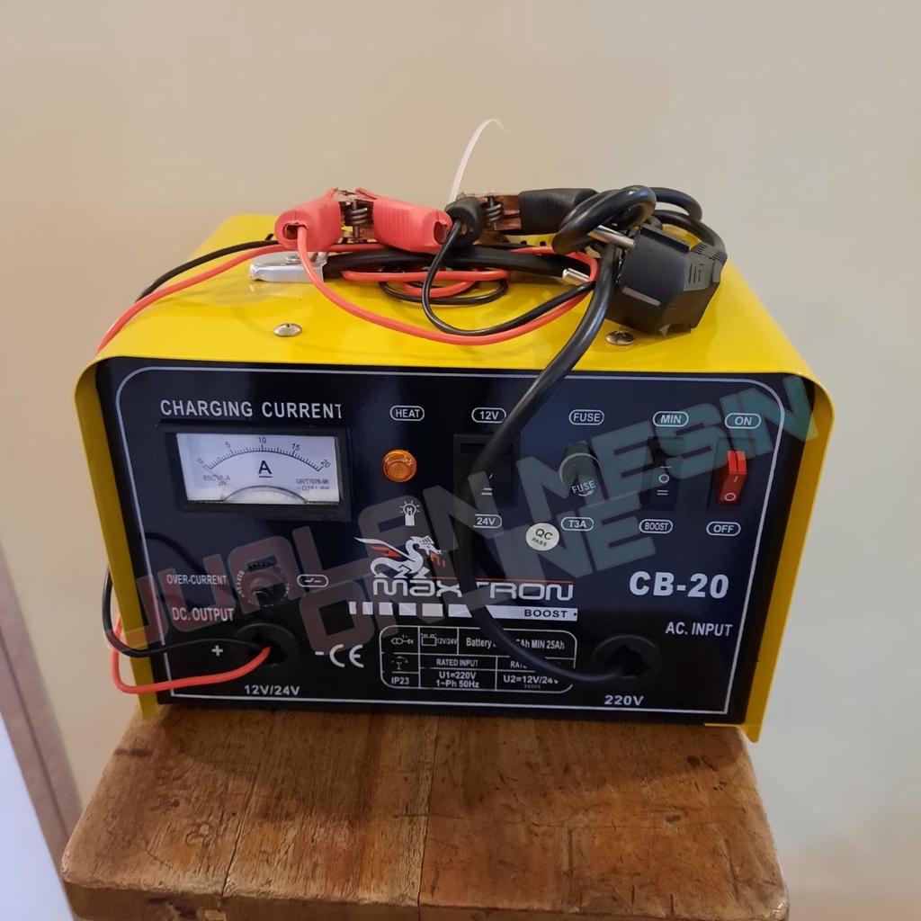 Charger Aki 20 Ampere Motor Mobil Casan Carger Aki Maxtron CD 20