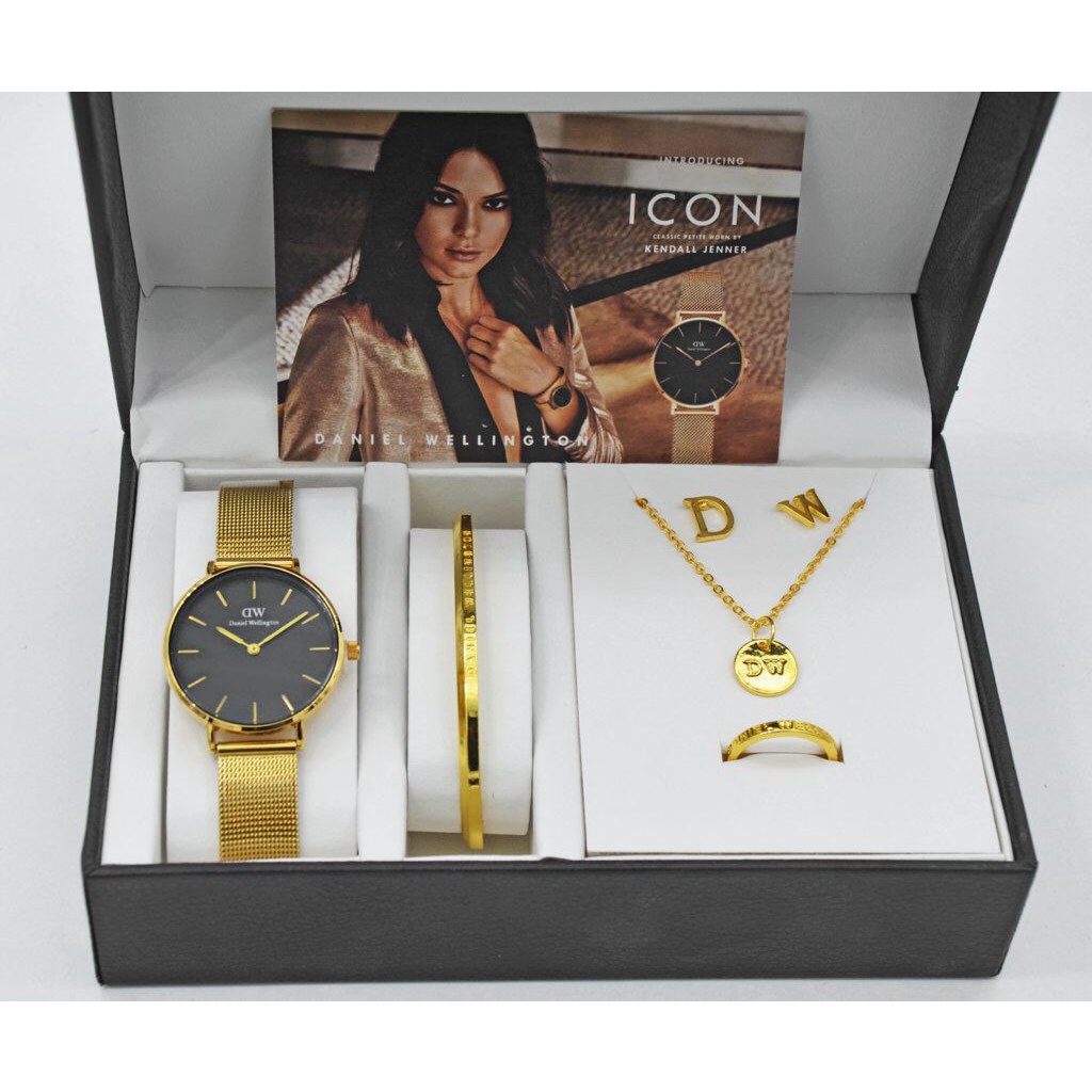 TERLARIS ✅ JAM TANGAN WD GIFT SET WANITA JAM TANGAN CLASSIC WANITA JAM TANGAN FASHION CEWEK 1 SET GE