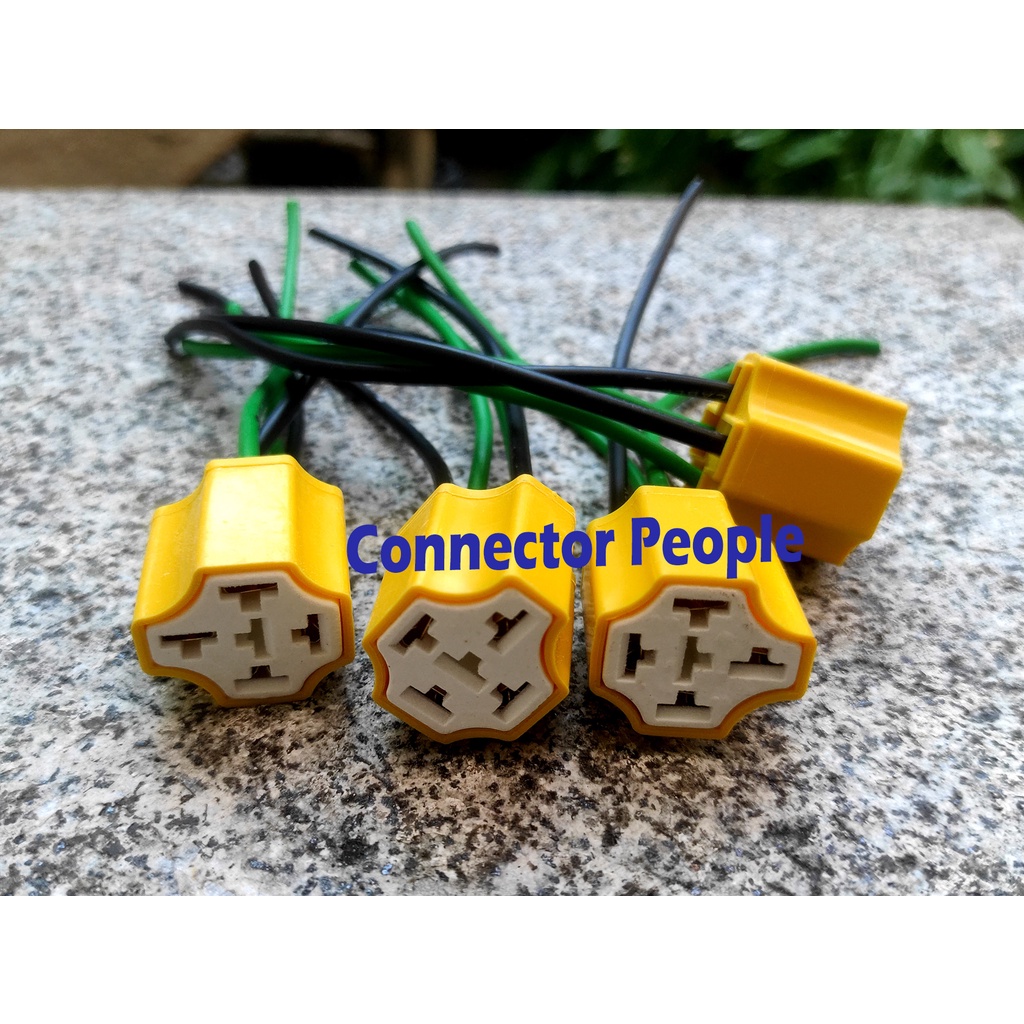 PNP Socket Relay Keramic Keramik 4 Kaki + Kabel